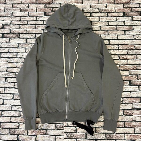 極美品★Rick Owens DRKSHDW リックオウエンス ダークシャドウ★DU02C5276 F JASON HOODIE ジップアップスウェットフーディー パーカー