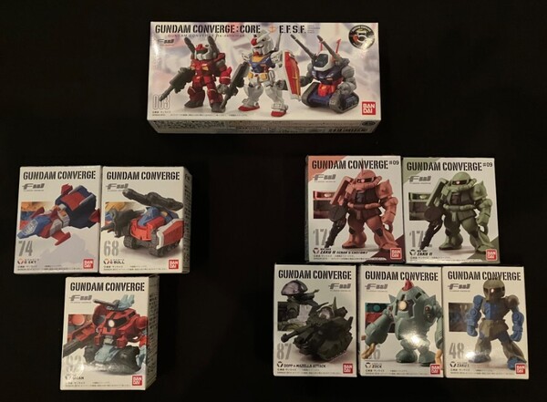 FW GUNDAM CONVERGE まとめ売り CORE E.F.S.F. ザクⅠ ザクⅡ シャア専用 ドップ&マゼラアタック Gスカイ ギガン ガンダムコンバージ