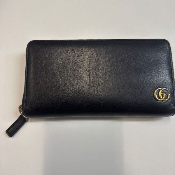 グッチ GUCCI メンズ 長財布 ラウンドファスナー GG 中古品