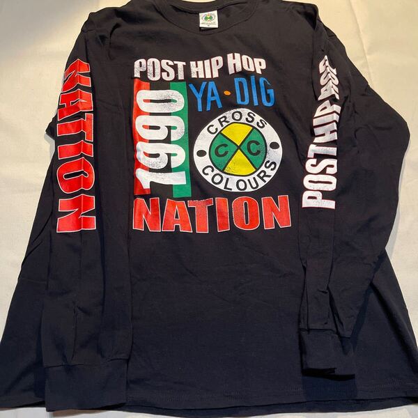 ▲期間限定値下げ▲【即決価格 中古 使用感あり】CROSS COLOURS クロスカラーズ ロンT サイズXL HIPHOP 90s オーバーサイズ ビンテージ