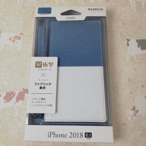 B級品 iPhoneXR用手帳型ケース デニム PU ストラップ 36551207