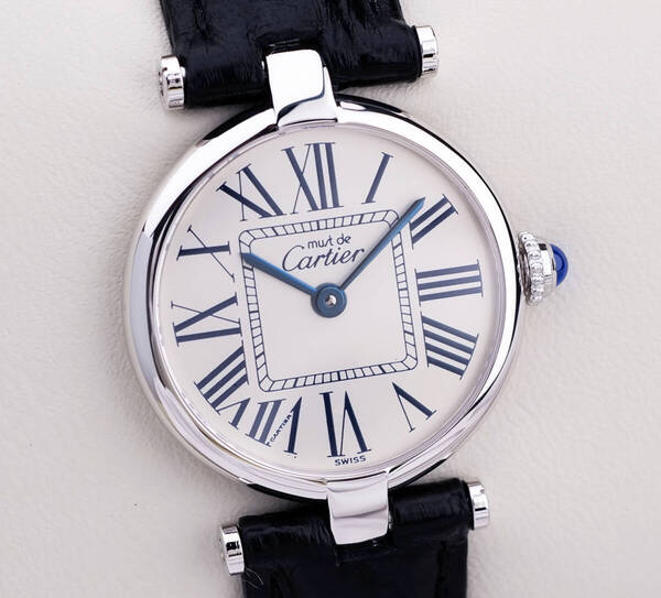 美品 カルティエ マスト ヴァンドーム オパラン シルバー ローマン SM Cartier