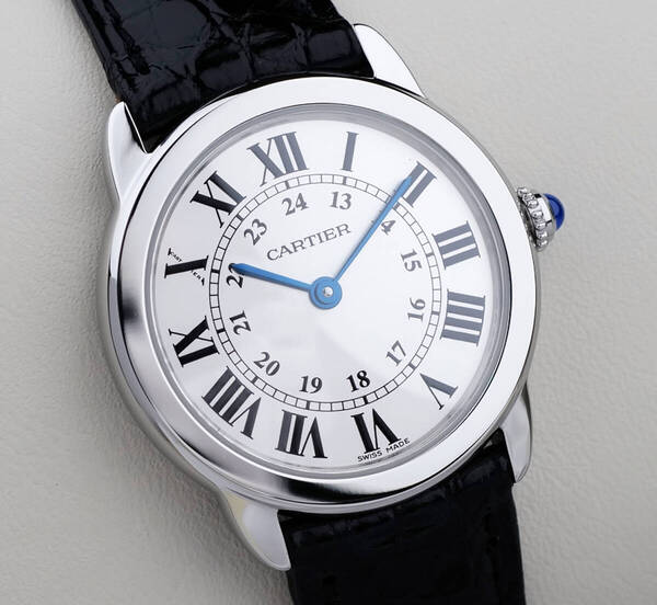 美品 カルティエ ロンド ソロ シルバー ローマン SM Cartier