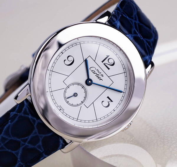 美品 カルティエ マスト ロンド II シルバー スモールセコンド アラビア LM Cartier