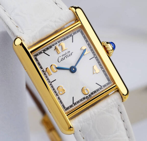 美品 カルティエ マスト タンク ゴールドアラビア SM Cartier