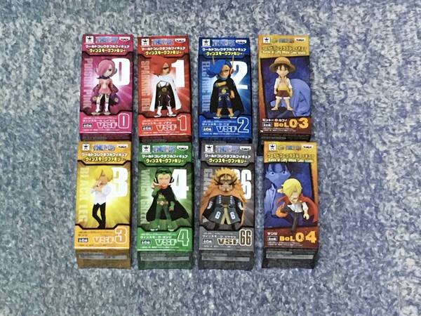ワンピース ワールドコレクタブルフィギュア ヴィンスモークファミリー ジャッジ レイジュ イチジ 全6種 ルフィ サンジ 2種 未開封
