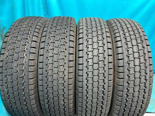 ①2023.2022年製145/80R12 80/78N LTバリ山!中古スタッドレスタイヤ4本セット BRIDGESTONE W300 ブリヂストン W300