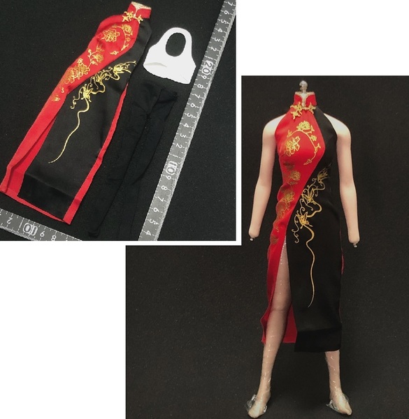 送料無料)色移り防止シャツ付 1/6 チャイナドレス 女性 エイダ バイオハザード RE4 服 (検 DAMTOYS レオン クレア ホットトイズ TBleague