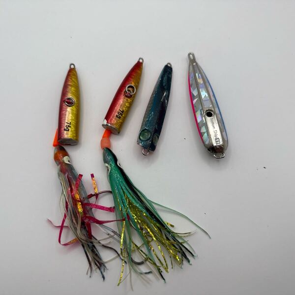 中古 インチク75g ダイワ パイレーツ?70g シマノ 炎月ボトムシップ110g 4個 青物 マダイ 根魚に ルアー