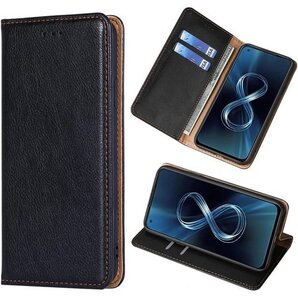 Asus ZenFone 8 ケース 手帳型 ZS59 ZenFone 8 ZS590KS 携帯カバー ブラック 300