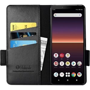 Xperia 10 II ケース 手帳型 SO-51A れ Hohosb Xperia 10 II 用 ブラック 112
