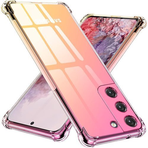 TMUJWS Galaxy S22 5Gケース シリコ g ケース 人気 携帯カバー ピンク+金 MZ74-14 363