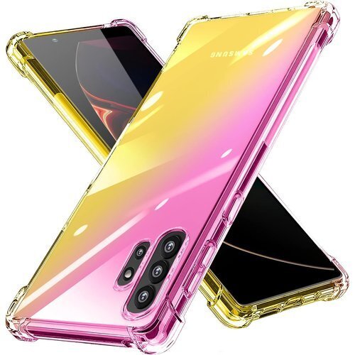 Galaxy A32 5G ケース 耐衝撃 クリアGa 電に対応 保護 カバー ピンク+金 331-A32-02 383