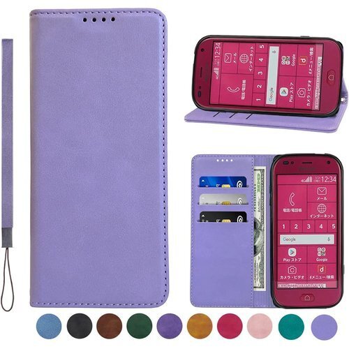 らくらくスマートフォン me F-01L ケース do ト同梱 携帯ケース スマホ 保護 レトロ ライトパープル 579
