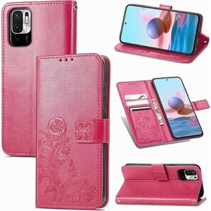 に適用するXiaomi Redmi Note 10 J ス男性と女性に適した多色オプション 四つ葉のクローバー赤 689