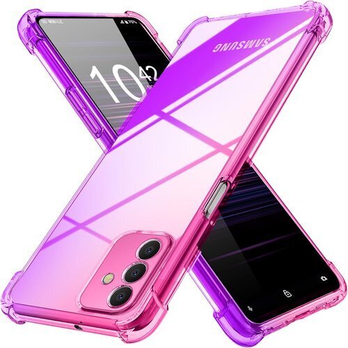 Galaxy M23 5G ケース クリア 薄型 グラ 5G 携帯カバー ピンク/紫 MD-JBK-027-05 819