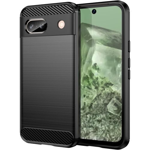 Moahsiuny For Google Pixel カバー 指紋防止 耐衝撃 TPUシリコーン素材 ブラック 952