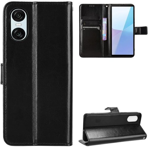 For Xperia 10 VI ケース 手帳型 SO VI SO-52E/SOG14 手帳型 ケース ブラック 955