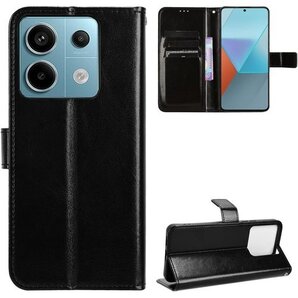 For Xiaomi Redmi Note 13 Pr Note 13 Pro 5G 手帳型 ケース ブラック 956