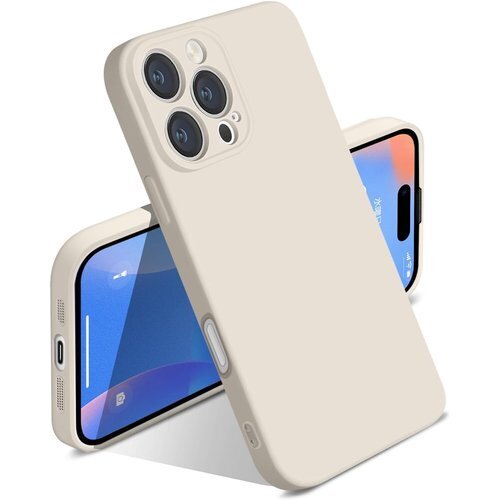 iPhone 16 Pro Max 用 ケース シリコ 紋防止 レンズ保護 ソフト ワイヤレス充電対応 ホワイト 1103