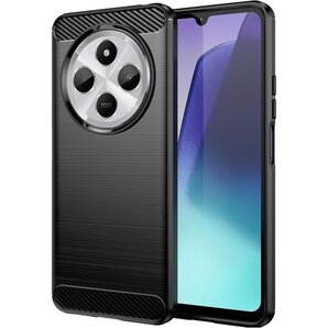 Moahsiuny For Redmi 14C ケース カバー 指紋防止 耐衝撃 TPUシリコーン素材 ブラック 1173