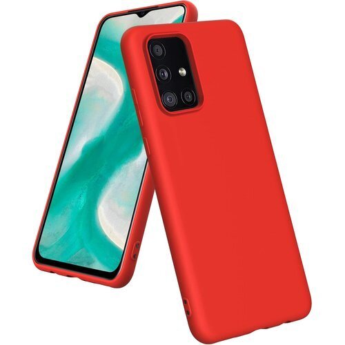 Galaxy A51 5G ケースシリコン tpu 薄 レンズ保護 滑り止め 柔軟 擦り傷防止 赤N321-02 178