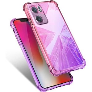 OPPO Reno7 A ケース クリア 耐衝撃 薄型 き スリム ピンク/紫 MJJ-SJ-1044-59-3 276