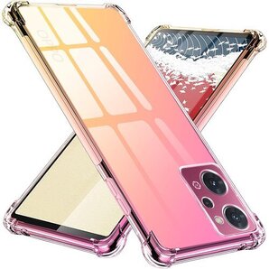 TMUJWS OPPO Reno7 A ケース シリコ a ケース 人気 携帯カバー ピンク+金 MZ75-45 311