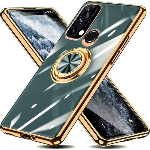 OPPO Reno5 A ケース リング付き クリア ッポ リノ5 a カバー グレー W-SS-R5A-02 110