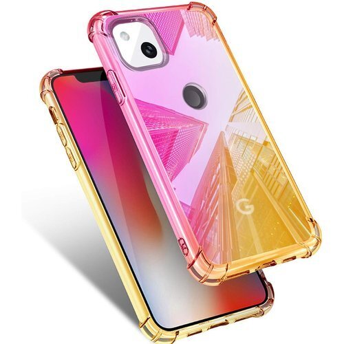 Google Pixel 4A ケース クリア 耐衝撃 き スリム ピンク/ゴールド MJJ-1044-21-6 111
