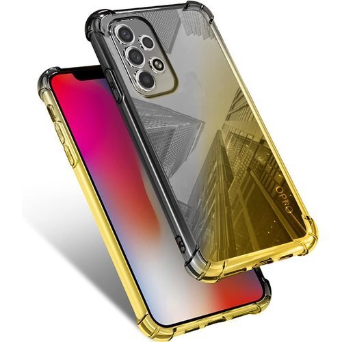 Galaxy A53 5G ケース クリア 耐衝撃 薄 ル付き スリム 黒/ゴールド MJJ-1044-60-6 139