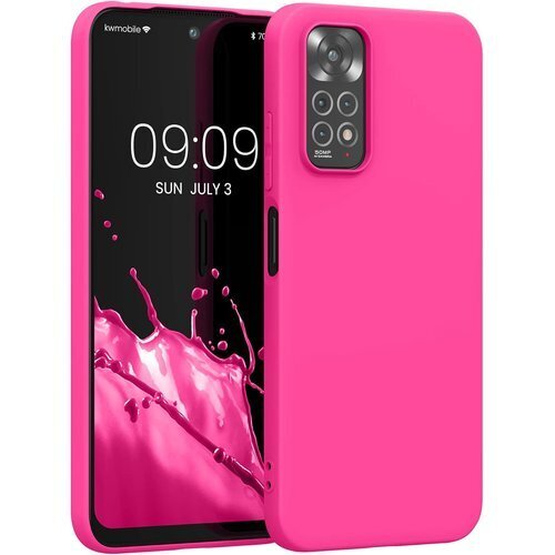 kwmobile スマホケース Xiaomi Redm 撃 滑り止め ソフト TPU シリコン - ネオンピンク 73