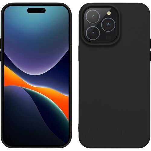 kwmobile スマホケース iPhone 15 P 撃 薄型 軽量 滑り止め - ソフト TPU 黒色マット 109