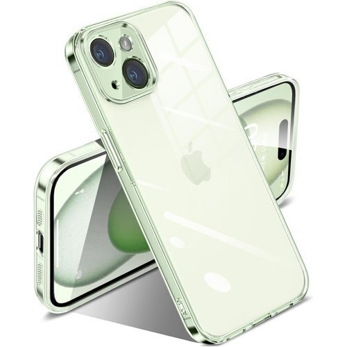 iPhone 15 用 ケース クリア 耐衝撃 透明 PU 柔らかい ワイヤレス充電 人気 保護カバー 全透明 114