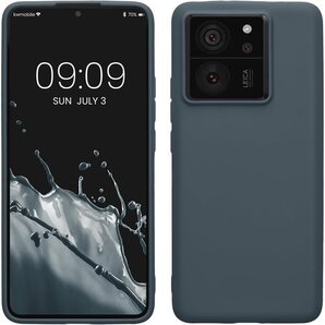 kwmobile スマホケース Xiaomi 13T 滑り止め ソフト TPU シリコン - ダーク スレート 137