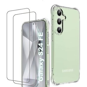 Seninhi 対応 Galaxy S24 FE ケー 止 カバー ガラス 保護フィルム BSS24FE2M1K 231