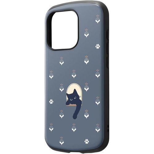 イングレム iPhone 15 Pro ケース 耐衝撃 ケース MiA-collection ネコ/ネイビー 190