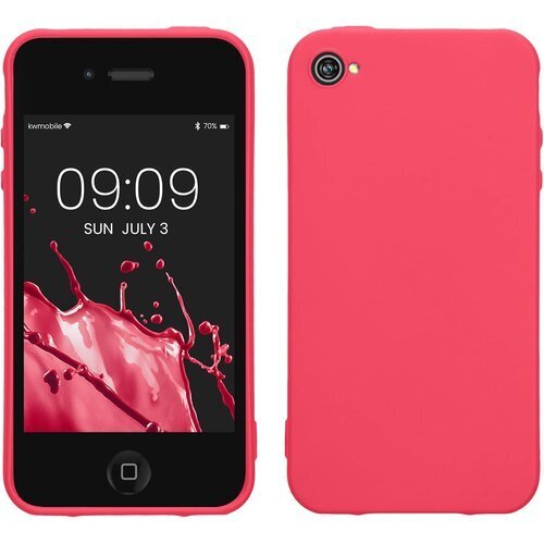 kwmobile スマホケース Apple iPhon 撃 滑り止め ソフト TPU シリコン - ネオンピンク 210
