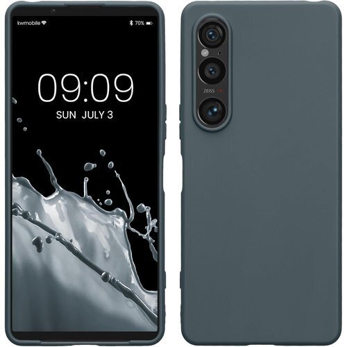 kwmobile スマホケース Sony Xperia 滑り止め ソフト TPU シリコン - ダーク スレート 243