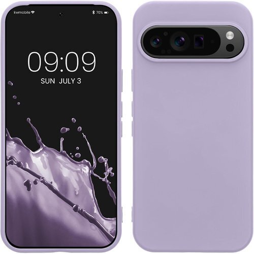 kwmobile スマホケース Google Pixe 極薄 TPU シリコン マイクロファイバー ラベンダー 247