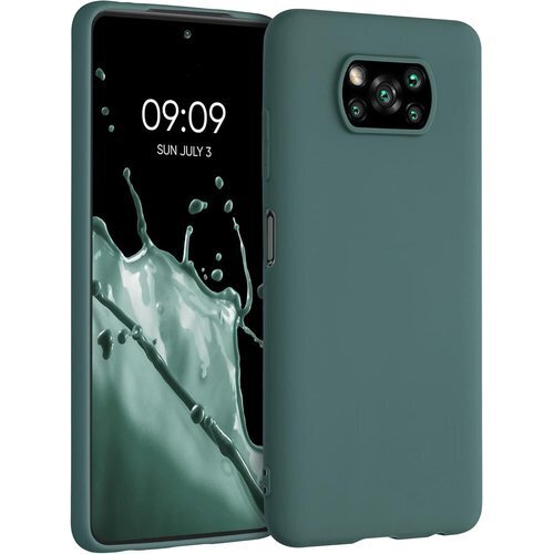 kwmobile スマホケース Xiaomi Poco ソフト TPU シリコン - スモーキーブルーグリーン 127
