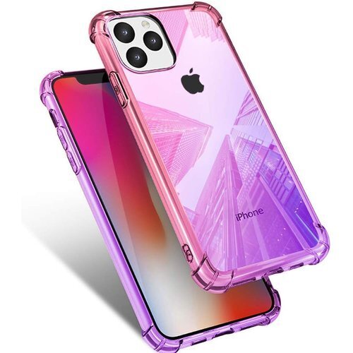 iPhone 13 Pro 用 ケース クリア 耐衝撃 ール付き スリム ピンク/紫 MJJ-1044-48-3 131