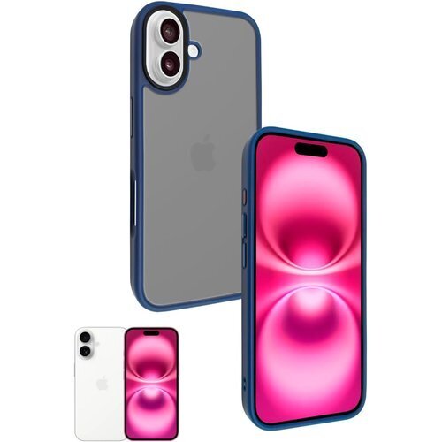 シズカウィル iPhone 16 用 アクティブハイブ 規格準拠 ストラップ付 スマホケース Blue 1個入り 247