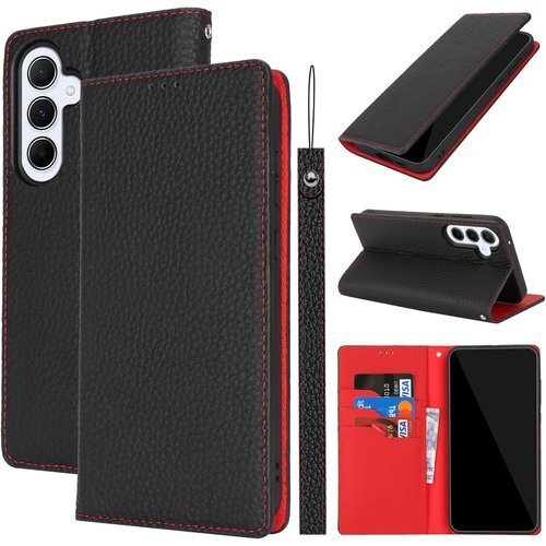 Eastwave for Galaxy S24 FE スプラット同梱 内蔵マグネット 手帳ケース - ブラック 259
