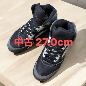 送料無料 27.0cm 中古品 NIKE AIR JORDAN 5 ANTHRACITE ナイキ エアジョーダン5 アンスラサイト DB0731-001 US9