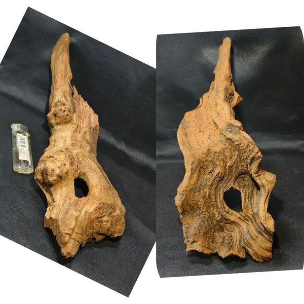赤系流木 アクアリウム 盆栽 全長約30cm 苔 造景 天然素材 未使用美品