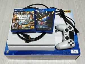 SONY Playstation4 PS4 1TB ホワイト CUH-2100B 動作確認済み 初期化済み GTA5 地球防衛軍5 付き