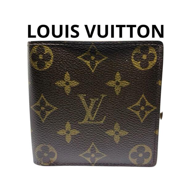 LOUIS VUITTON ルイヴィトン モノグラム 二つ折り 財布 ポルトフォイユ マルコ M61675 コンパクト財布 ウォレット メンズ レディース