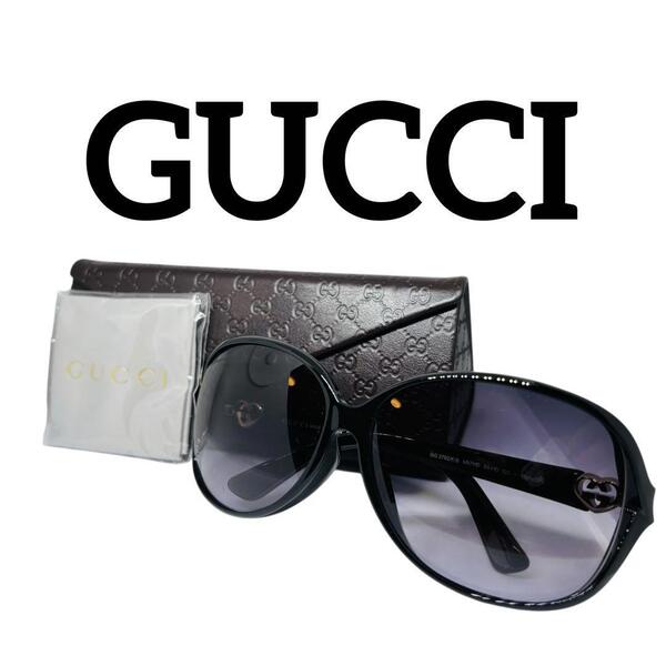 極美品 GUCCI グッチ サングラス インターロッキング ハート GG柄 GG3792 ブラウングラデーション レンズ アイウェア 眼鏡 メガネ