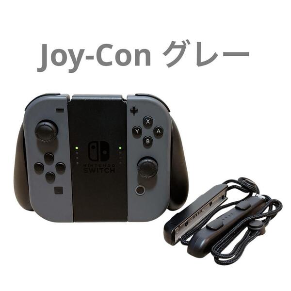 動作品 Nintendo Switch ニンテンドースイッチ Joy-Con L R ジョイコン 右 左 グリップ ストラップ グレー コントローラー